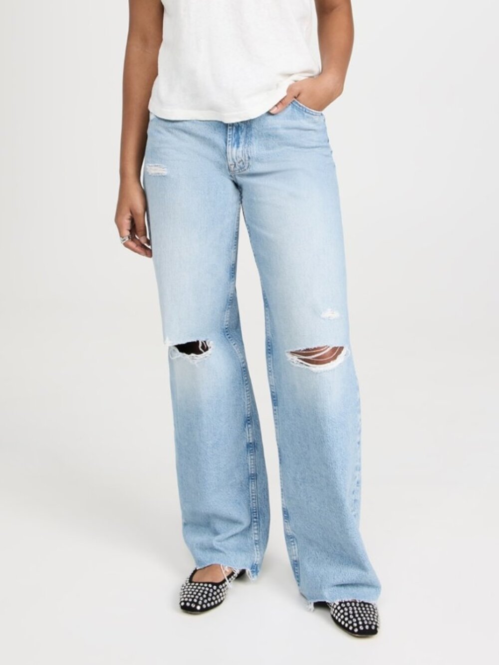MOTHER High Waisted Spinner Zip Heel Jeans Size 27 - Picture 4 of 14